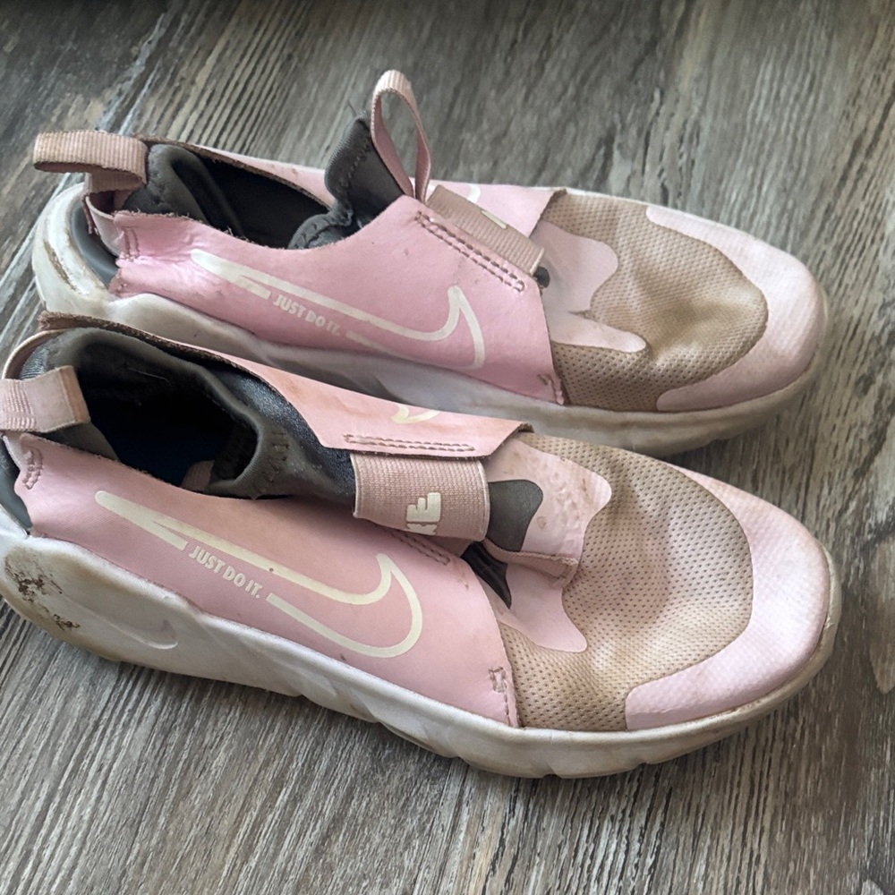 Nike Pink and White Slip-On Sneakers